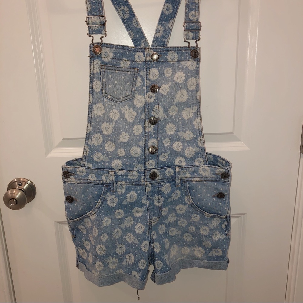 Cherokee Flower Denim Overalls